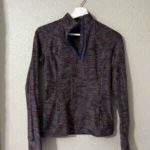 Lululemon It's Rulu Run Half Zip Jacquard Anchor Symphony Blue (size 4)